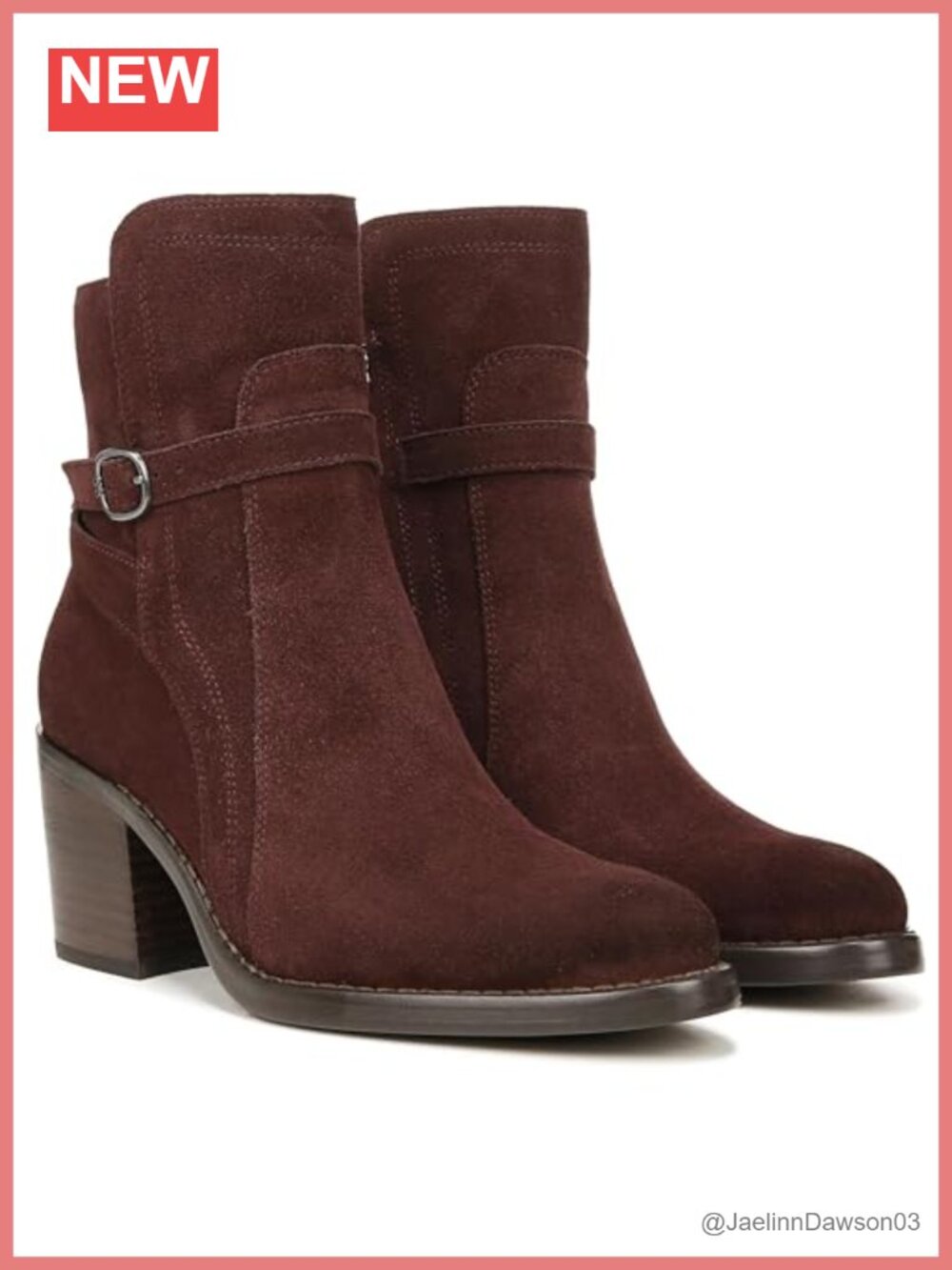 Sam Edelman Ankle Bootie Leather Block Heel Almond Toe Zip